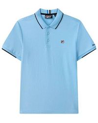 Fila - Logo Embroidered Casual Short Sleeve Polo Shirt - Lyst