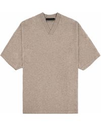 Fear Of God - Fw23 V-Neck T-Shirt 'Core Heather' - Lyst
