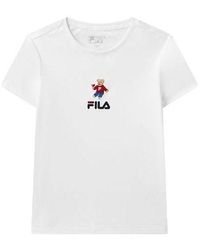 Fila - Bear Pattern Round Neck Pullover Short Sleeve - Lyst
