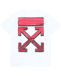 Off-White c/o Virgil Abloh - Ss21 Back Arrow Logo Printing Round Neck Pullover Short Sleeve - Lyst