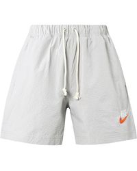 Nike - Sportswear Solid Color Logo Micro Mark Waterproof Woven Sports Shorts Gray - Lyst