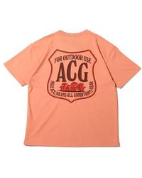 Nike - Acg Minimalistic Alphabet Logo Printing Casual Round Neck Short Sleeve Pink T-shirt - Lyst