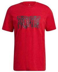 adidas - Predator Logo Soccer/Football Training Athleisure Casual Sports Breathable Short Sleeve - Lyst