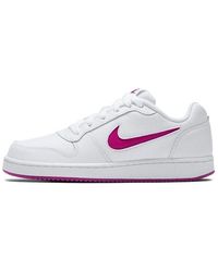Nike Ebernon Low Prem White/pink | Lyst