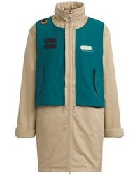 adidas - Originals Mr Parka Detachable Contrasting Colors Vest Mid-length Hooded Logo Jacket - Lyst
