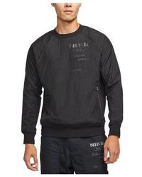 Nike - Solid Color French Terry Breathable Round Neck Pullover Long Sleeves - Lyst