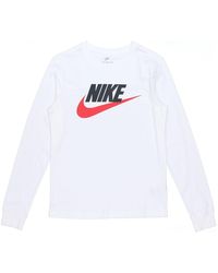 Nike - Sportswear Futura Icon Logo Printed Casual Collar Long Sleeved - Lyst