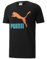 PUMA - Classics Logo Interest Tee - Lyst
