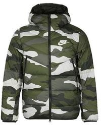 Nike - Sportswear Down Windrunner Printing Hooded Down Jacket Camouflage - Lyst