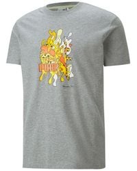 PUMA - X Britto Crossover Funny Printing Sports Round Neck Short Sleeve Couple Style - Lyst