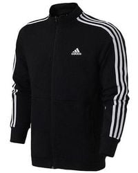 adidas - Cm Tt Ft 3S Sports Stylish Knit Stand Collar Jacket - Lyst