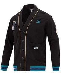 PUMA - Team Badge V-Neck Jacket - Lyst
