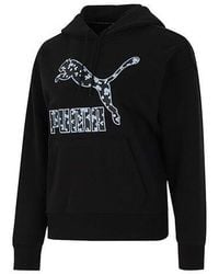 PUMA - (Wmns) Logo Floral Graphic Hoodie - Lyst