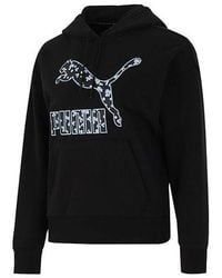 PUMA - (Wmns) Logo Floral Graphic Hoodie - Lyst