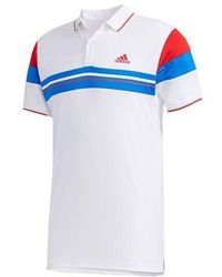 adidas - Colorblock Tennis Sports Short Sleeve Polo Shirt - Lyst