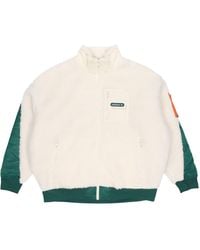 adidas - Originals Mr Sherpa Jkt Suede Splicing Stand Collar Logo Sports Jacket - Lyst