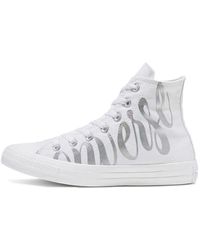 Converse - (Wmns) Chuck Taylor All Star High 'Metallic Script Logo - Lyst