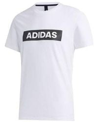 adidas - M Gfx T Lng Box Contrasting Colors Logo Sports Round Neck Short Sleeve - Lyst
