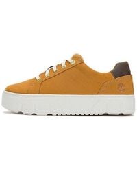 Timberland - (Wmns) Laurel Court Low Lace Up Sneaker 'Wheat Canvas' - Lyst