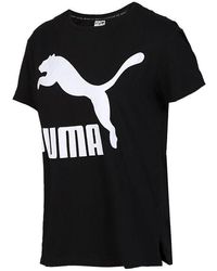 PUMA - (Wmns) Classics Logo Tee Running Short Sleeve Tee - Lyst