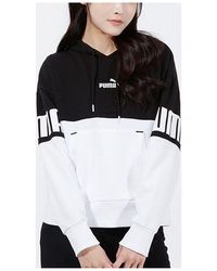 PUMA - (Wmns) Power Colorblock Hoodie Casual Sports Drawstring - Lyst