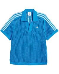 adidas - X Clot Fw24 Crochet Polo Shirt Asia Sizing 'Bright' - Lyst