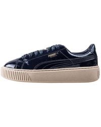PUMA - (Wmns) Basket Platform Patent Marshmallow - Lyst