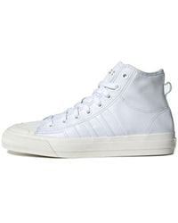 adidas - Nizza Rf Hi Recon Leather 'Triple' - Lyst