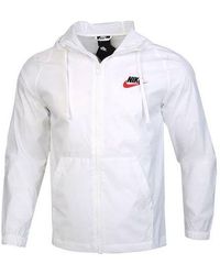 Nike - Back Large Logo Woven Sports Hooded Jacket - Lyst