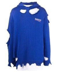 Balenciaga - Political Campaign Destroyed Hoodie - Lyst