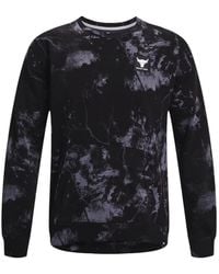 Under Armour - Project Rock Rival Fleece Disrupt Printed Crew Sweatshirt - Lyst