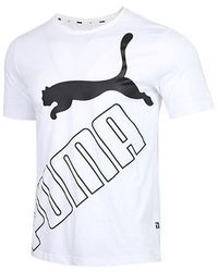 PUMA - Big Logo Printed Short Sleeve Tee - Lyst