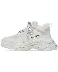 Balenciaga - Triple S 'Faux Fur - Lyst