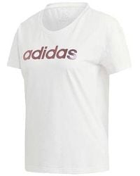adidas - Alphabet Printing Round Neck Training Sports Short Sleeve - Lyst