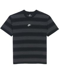 Nike - Brand Logo Stripe Round Neck Short Sleeve T-Shirt - Lyst