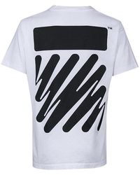 Off-White c/o Virgil Abloh - Ss22 Solid Color Cotton Zebra Printing Short Sleeve White T-shirt - Lyst