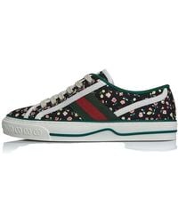 Gucci - Tennis 1977 Floral Low Top Sneaker - Lyst