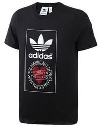 adidas - Originals Valentine's Day Series Tee Love Printing Short Sleeve - Lyst