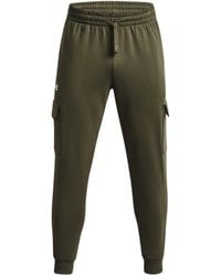 Under Armour - S Rival Fleece Cargo Jogger Marine Od Green Xxl, - Lyst