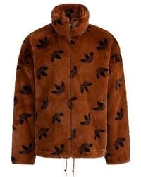 adidas - Originals Logo Stand Collar Sports Jacket International Size - Lyst