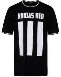adidas - Neo M Cs 3S T-Shrt Casual Sports Round Neck Short Sleeve - Lyst