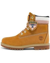 Timberland - (Wmns) Inch Heritage Premium Waterproof Boots 'Wheat Nubuck And Stripes' - Lyst