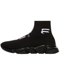 Balenciaga - Speed Lt Soccer Sponsor Logo Sneakers Knit' - Lyst