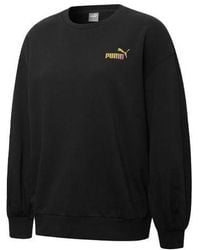 PUMA - (Wmns) Skb Logo Printing Round-Neck Sweatshirtblack - Lyst