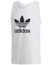 adidas - Originals Trefoil Logo Sleeve Less Sport Vest - Lyst