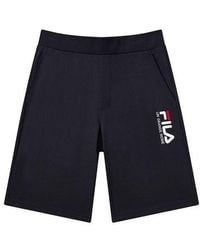 Fila - Logo Embroidered Casual Knit Shorts - Lyst