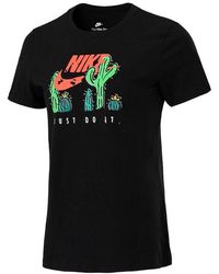 Nike - Printing Athleisure Casual Sports Short Sleeve - Lyst