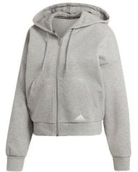 adidas - Mh 3s Dk Hd Sports Hooded Jacket Gray - Lyst