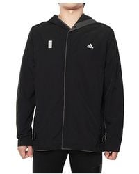 adidas - Sports Zipper Woven Long Sleeves Logo Jacket - Lyst