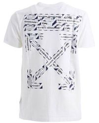 Off-White c/o Virgil Abloh - Ss21 Logo Alphabet Printing Round Neck Short Sleeve Ordinary Version - Lyst